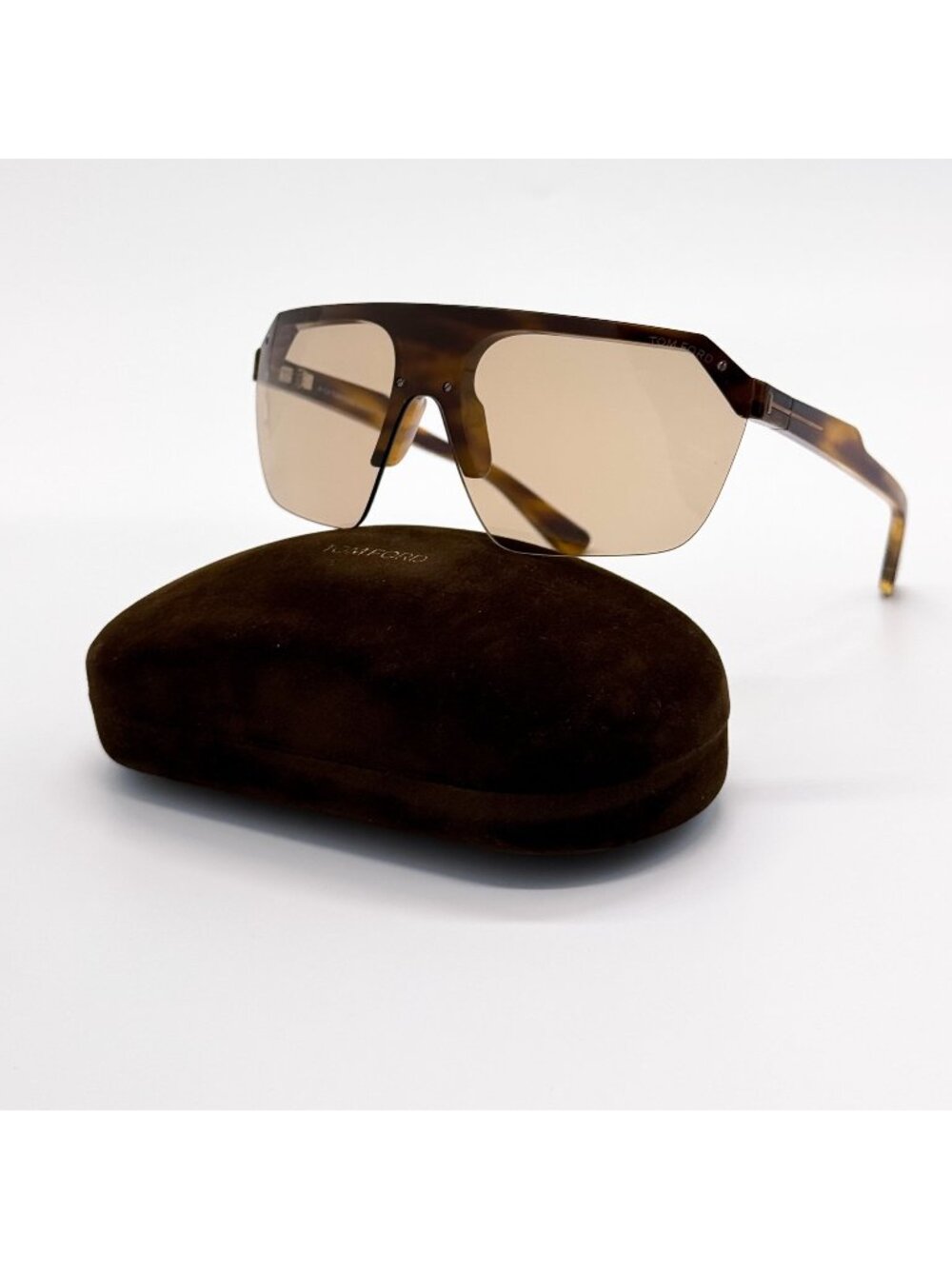 NEW TOM FORD RAZOR SUNGLASSES TF797 55E SHIELD HAVANA/BROWN UNISEX EYEWEAR FT079